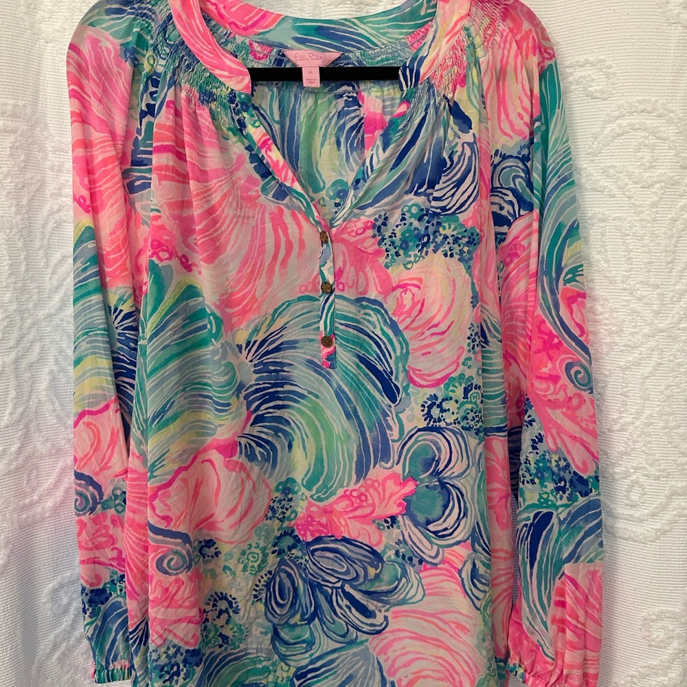 Lilly Pulitzer Multicolor Swirl Blouse